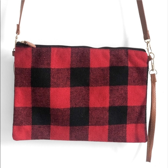 GORGEOUS Buffalo Plaid Crossbody Bag / Wristlet / Clutch - Picture 6 of 12